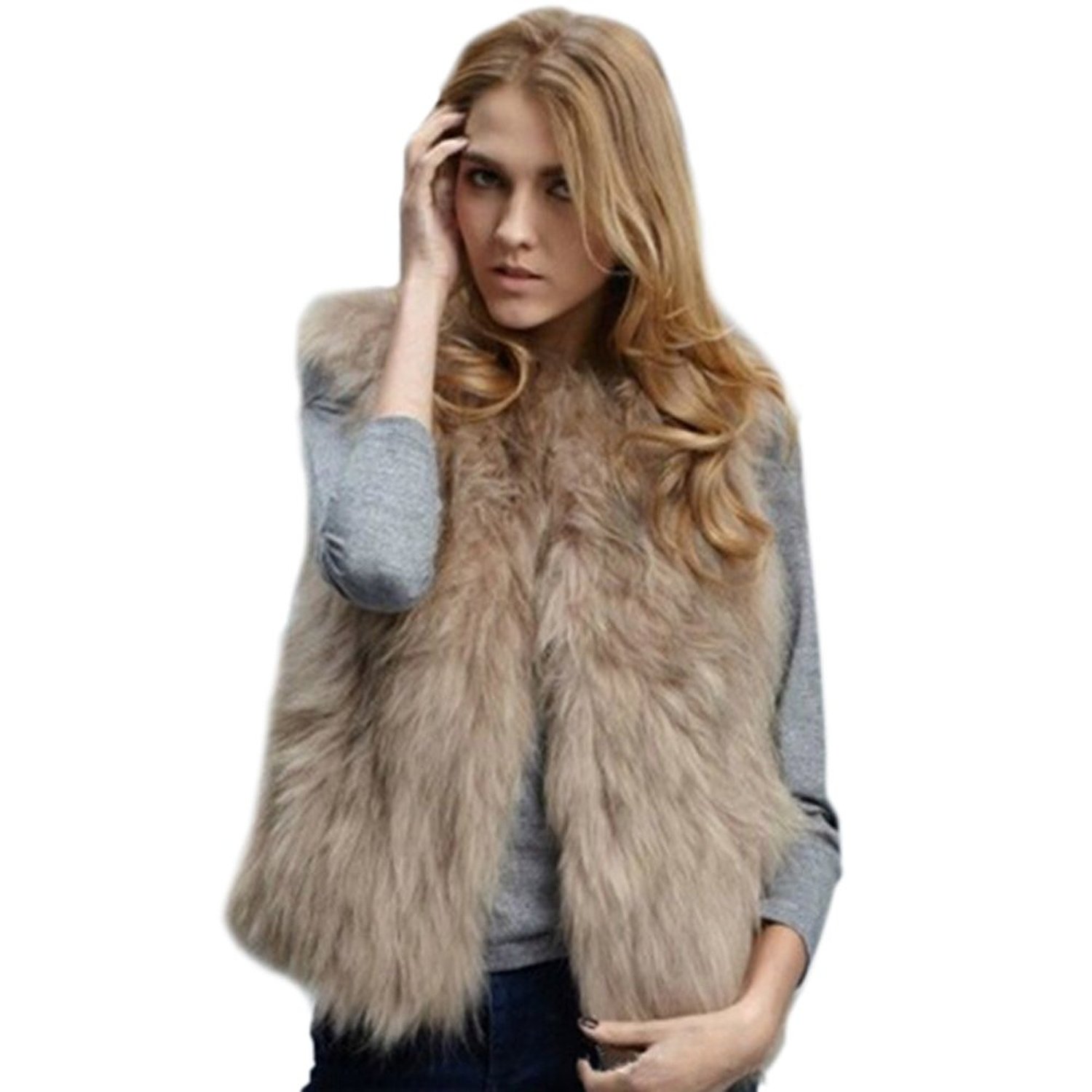 short sleeve fur jacket