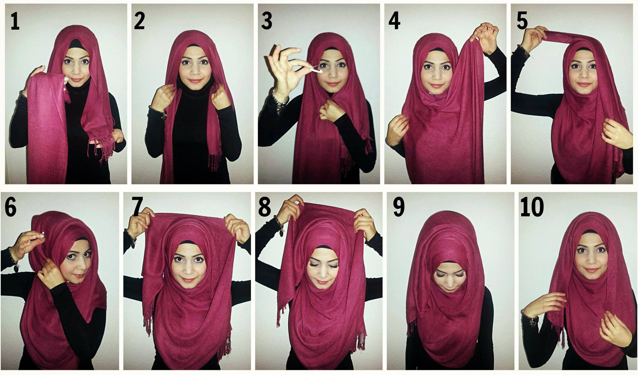 how to wear a hijab in different styles